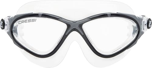 Cressi Schwimmbrille Planet Clear, Helles Glas Schwimmbrillen Einheitsgröße Transparent/Schwarz Silber