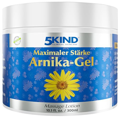 5kind Hochdosiertes Arnika Gel 300 ml - Schnell wirkende Arnikaa Salbe gegen Blutergüsse und Schwellungen - Arnica Montana Extrakt – Arnika Salbe hochkonzentriert für Muskeln und Gelenke von Läufern
