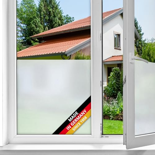 d-c-fix Fensterfolie Opal - 45 cm x 2 m – selbstklebende Sichtschutzfolie mit modernem Muster für Glasflächen – selbsthaftend, blickdicht, dekorativ