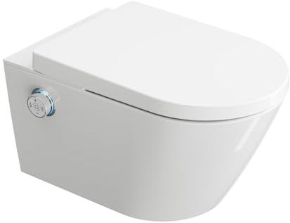 HOROW G07 Intelligente Dusch WC Spülrandlos mit Selbstreinigende Düse | Smart Toilette mit Mehrere Duschemodi, Entkalkungs, Wasserdruck und Temperatur einstellbar, Wassersparend, Stromsparend
