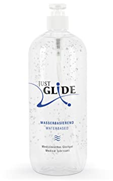 Just Glide Gleitgel 1000 ml - Natürliches Gleitmittel auf Wasserbasis für sie und ihn, ergiebiges Aqua Gleitgel, 100% vegan