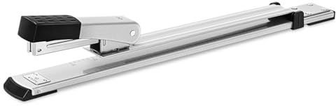 Deli Langarmhefter, langer tacker für Broschüren und Buchbindung, 25 Blatt, silber