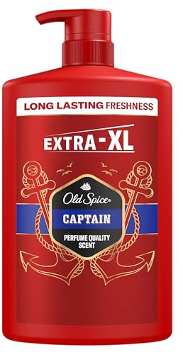 Old Spice Captain 3-in-1 Duschgel für Haar, Gesicht und Körper 1000 ml, langanhaltende Frische, Duft in Parfumqualität, Tiefenreinigung