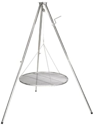 HeRo24 Edelstahl Dreibein Schwenker – Schwenkgrill Grillgestell (70 cm / 6 mm Edelstahl Rost)