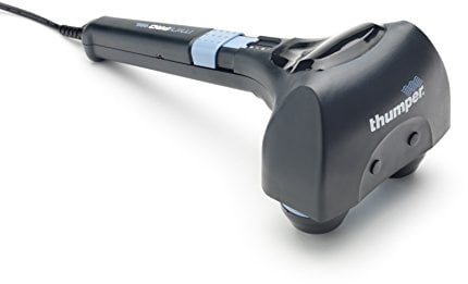 Thumper Mini Pro Perkussives Massagegerät - Tiefengewebsmassage für Rücken, Schultern, Beine, Arme. Leistungsstarke elektrische Perkussions-Massagepistole mit langem Griff und 3 Geschwindigkeiten