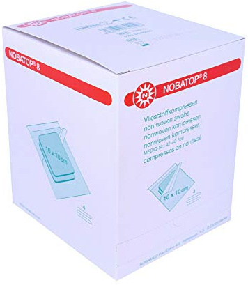 Noba Verbandmittel 8 Kompressen 10x10 cm Steril, 50 x 2 Stück