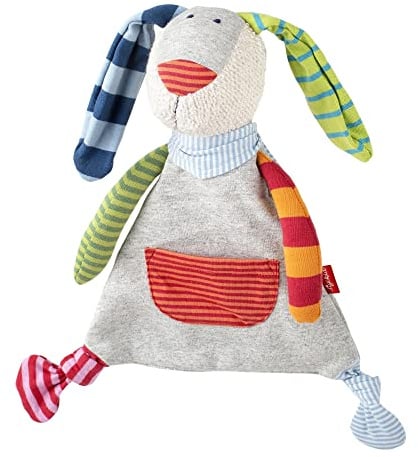 SIGIKID Schnuffeltuch Hase Ringel Dingel Baby Schmusetuch - Spielzeug Stofftier Kuscheltier – Stofftuch für Neugeborene - Plüschtier zum Trösten für Babys und Kleinkinder ab Geburt geeignet
