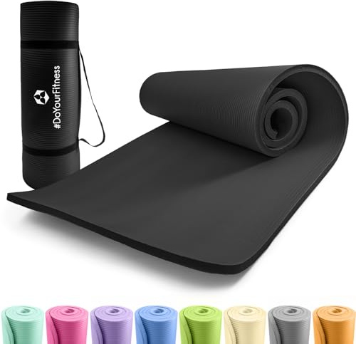 #DoYourFitness Fitnessmatte rutschfest | 183x61cm oder XXL 190x100cm | 0,8-2cm hoch | Gelenkschonende Gymnastikmatte | Yogamatte | Einsteiger und Fortgeschrittene | Indoor/Outdoor geeignet