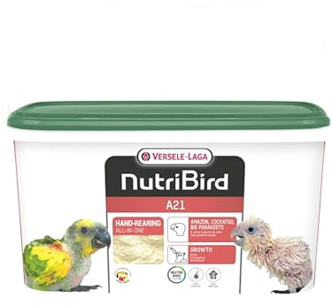 VERSELE-LAGA - NutriBird A21 - Handaufzuchtfutter für Jungpapageien - Amazonenpapagei, Palmkakadu, Großsittich - Eiweißreich - 3kg