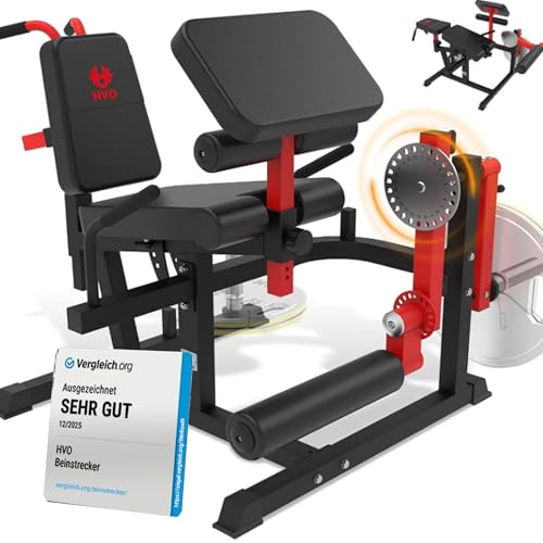 HVO Beinstrecker Beinbeuger Gerät Maschine: Beintrainer Bein trainingsgerät Muskelaufbau für zuhause Bizeps Preacher Curl Leg Curl Machine Extension Rot