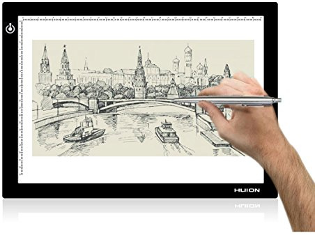 HUION L4S LED Leuchttisch, 31x21cm | Tragbarer Lichtkasten mit USB, Ideal für Diamond Painting Skizzierung Zeichnen
