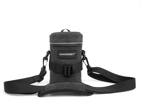 XAMOREST Kamera-Objektivtasche (Segeltuch, Schwarz, XL (10.5cm x 18.5cm))