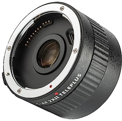 VILTROX C-AF 2X II Teleplus 2X Telekonverter Autofokus 2.0X Teleobjektiv-Konverter für Canon EF Mount Super Tele-Objektiv 135 mm f/2L,70-200 mm,100-400 mm und DSLR-Kamera 5DII 80D,Schwarz