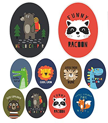 8 Stück Aufnäher für Kinder zum Aufbügeln auf der Kleidung, zum Reparieren und Dekorieren von Hosen, Jacken, Pullover, Rucksäcken, Bademänteln (Animals)
