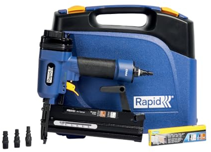 Rapid Drucklufttacker und Nagelpistole PBS151, Druckluft Tacker Nagler für dickeres Holz, für Tackerklammern 20-40 mm und Stauchkopfnägel 18Ga 15-50 mm