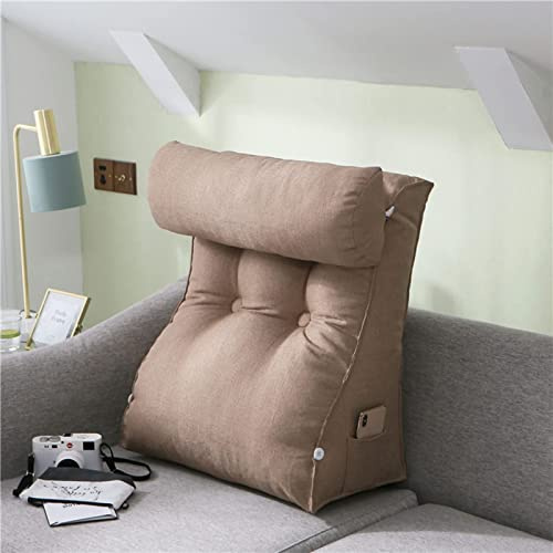 HEATHE Dreieck Keilkissen,Lesekissen,Erwachsene Rücken-Ruhe-Lounge-Kissen,Rückenkissen Bett/Sofa,für Lendenwirbelstütze,mit abnehmbarem Nackenrolle ﻿