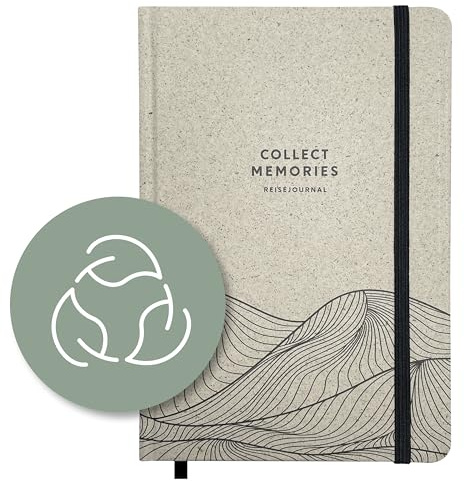 finestfeel® Reisetagebuch - hochwertiges Reisejournal für Weltreise, Europareise oder Städtereise, Auslandsjahr- nachhaltige Materialien, Ideales Reise Geschenk für Weltenbummler