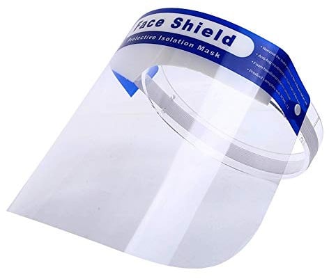 TEMPO DI SALDI Integral-Schutzvisier aus Polycarbonat, transparent, verstellbar