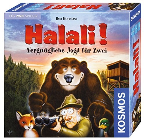 KOSMOS 691837 Halali! - Vergnügliche Jagd für Zwei, Spiel für Zwei Personen, Brettspiel für genau 2 Spieler ab 10 Jahren, Strategiespiel