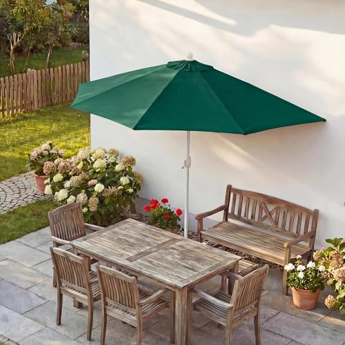 Mendler Sonnenschirm halbrund Parla 300cm ohne Ständer | Halbschirm Balkonschirm, UV 50+, Polyester/Alu, 3kg