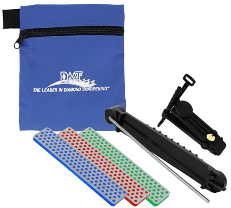 DMT Aligner Diamant Schleifsystem, Messerschärfer mit Schleifstein Extrafein und Fein, Geführtes Schärfen & konstanter Schleifwinkel, Inkl. Tasche, Made in USA, AKEFC