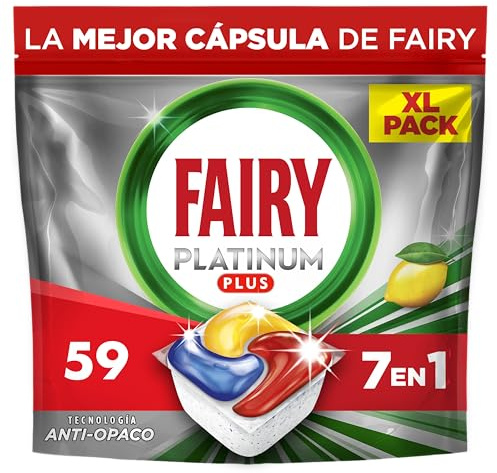Fairy Platinum Plus Spülmaschinentabs - 59er Pack, Zitrone, Anti-Stumpf-Technologie & Klarspüler