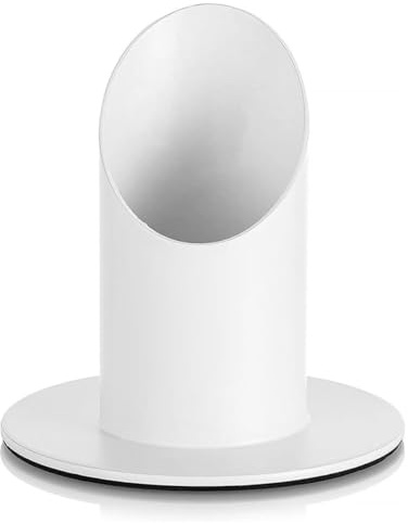 KOMUNJ Kerzenständer Kommunionkerze, 4 cm Weiß Kerzenständer aus Metall,für Taufkerze Taufkerzenhalter Taufkerzenständer Stabkerze Kerzen Weiß