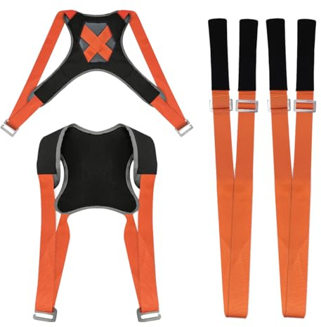 Suevut 4 Stück Tragegurte Umzug Möbel Shoulder Dolly Set,200kg Tragehilfe Transportgurt Möbeltransport,2 Personen Einstellbarer Länge Tragegurte Möbelpacker, für Möbeltragegurt, Haushaltsgeräte