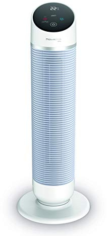 Rowenta 3-in-1 Turmventilator Silent Comfort, Heizlüfter, Ventilator und Luftfilter, 10 Stufen für jeden Bedarf, Eco-Heizmodus, Smart-Modus, Fernbedienung, Timer, Auto-Off, weiß, HQ8120