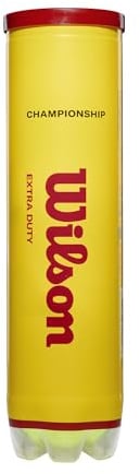 Wilson Tennisbälle, Triniti, 4 Bälle, Hülle 100% recyclebar, WRT125200, WRT110000, yellow, 6.5