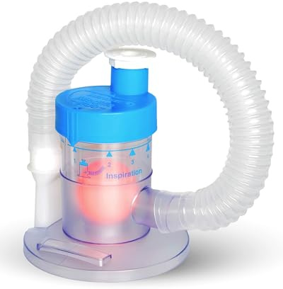 HaB Atemtrainer MEDIFLO Duo I Inspiratorisches & exspiratorisches Atemtrainingsgerät I Atemtraining nach SMI Technik & PEP Methode I Floworientierter Lungentrainer mit Skalenanzeige