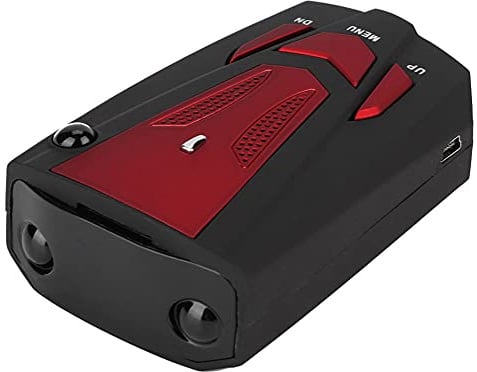 360 Grad V7 GPS Auto Geschwindigkeit Sicherheit Sprachalarm Radarwarner Extreme Reichweite (Rot)