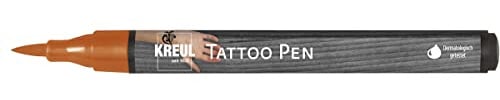 KREUL 62106 - Tattoo Pen henna, Strichstärke 0,5 - 3 mm, Kosmetiktinte auf Wasserbasis, hält bis zu 5 Tage, dermatologisch getestet, vegan, parabenfrei