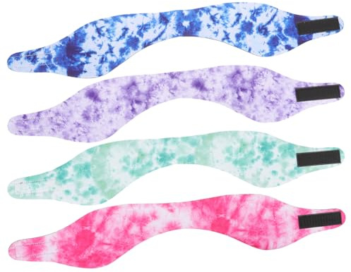 ABOOFAN 4 Stück Verstellbares Schwimm Ohr Stirnband aus Sbr mit Wasserdichtem Gehörschutz und Klebrigem Verschluss für Baden Duschen und Sommeratmosphäre bei Abschlussfeier