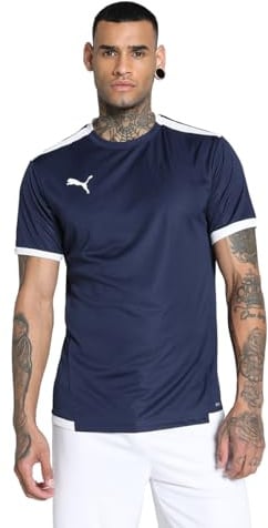 PUMA Herren Teamliga Jersey Shirt, Peacoat-puma White, L EU