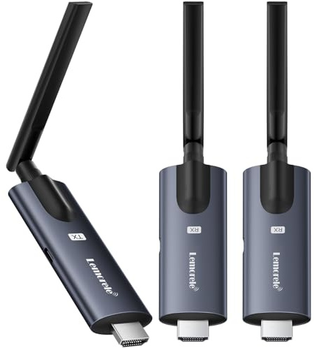 Lemorele Wireless HDMI Transmitter and 2 Receivers, 5G 656FT HDMI Funkübertragung Supports 1 TX zu 4 RXs für Streaming Video Audio von Laptop, Camera zu Multi-HDTV, Beamer,Monitor