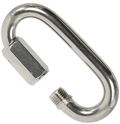 BOOTSTEILE BRAUER Ketten - Schnellverschluss änhl. DIN 56926 Form A D= 6 x 45 mm - (5 Stück) - Edelstahl A4 Schnellverschluss Nottglied Kettenverbinder I
