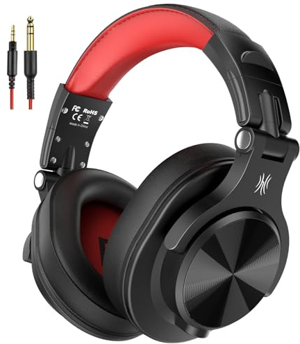 OneOdio Kopfhörer Over Ear, DJ Kopfhörer mit Kabel, Professionell Geschlossener Studio HiFi Kopfhörer mit Share Port für E-Drum Piano Gitarre AMP Recording Monitoring