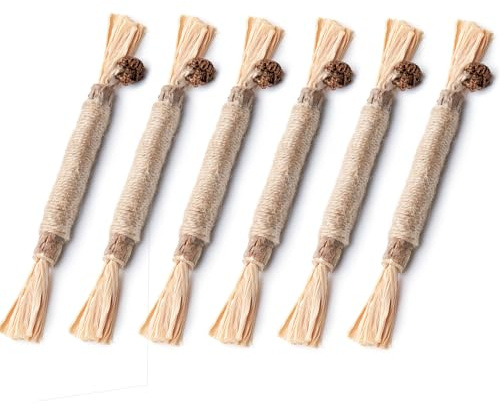 Potaroma Silvervine-Sticks für Katzen, 6 natürliche Matatabi-Kauhölzer | Kauspielzeug für Katzen und Kitten, zum Kauen während des Zahnwechsels und zur Zahnpflege, aus natürlichem Silvervine