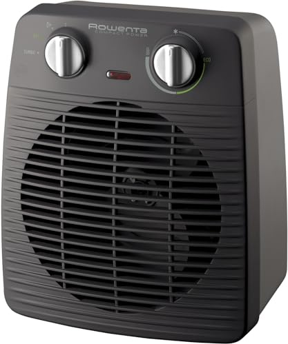 Rowenta SO2210 Compact Power Heizlüfter | 2 Leistungsstufen | Elektro-Heizung | Innenraum | für 20 m² Räume | Schwarz