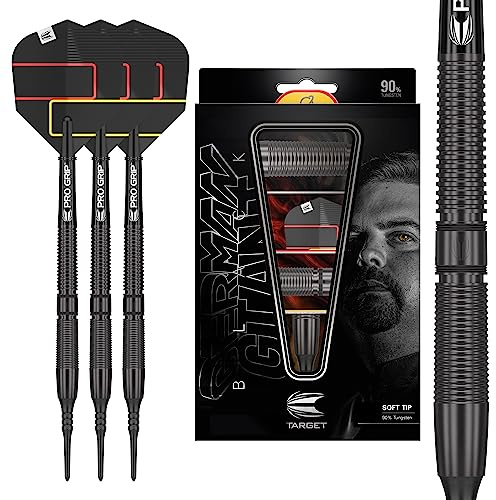 Target Darts Gabriel Clemens Softdarts 19g 90% Tungsten Schwarz Dartpfeile mit Kunststoffspitze