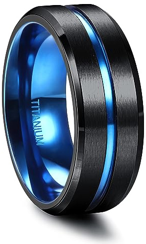 FIOROYAL G23 Titan Ringe Herren 8MM Ringe für Herren 70