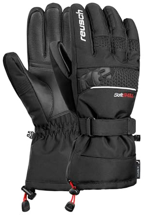Reusch Skihandschuhe für Herren & Damen | warm, wasserdicht & Winddicht | atmungsaktive Softshell-Winterhandschuhe mit langer Stulpe, für Ski, Outdoor & Freizeit, Größe 7,5-11, Connor R-TEX XT