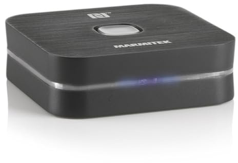 Marmitek BoomBoom 80 - Bluetooth Audio Empfänger Stereo NFC für HiFi Anlage | Audio Receiver zum Musikstreaming auf HiFi-Anlage, 3,5 mm Klinke, USB-Strom, A2DP, Standby-Funktion und Abbruch-Taste
