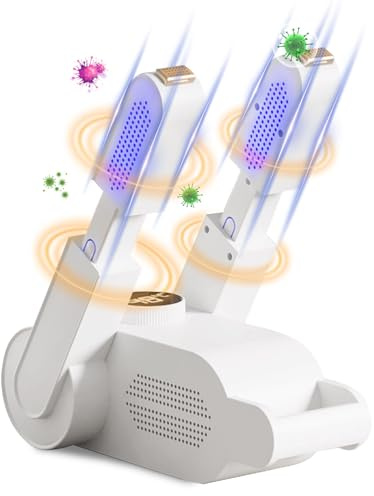 Schuhtrockner Elektrisch, Kinderschuhe Heizung Lüfter, Sneaker Helm, Schuhe Stiefeltrockner, Fußwärmer, Schuhheizung, UV-Licht + Aktivkohle, Doppelt Antibakteriell