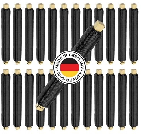 Weichgeglühter PREMIUM Blumendraht Made in Germany Ø0,65mmx38m je Stück | Äußerst biegsam, stabil & flexibel als Bindedraht, Wickeldraht, Pflanzendraht, Pflanzenhilfe (Blau geglüht, 25 Stk.)