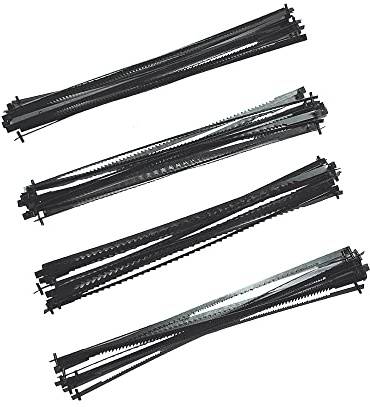 FOXBC 5-Zoll-Dekupiersägeblatt-Stiftende-Ersatz für Wen 3921 3923, Dremel, Craftsman, Penn State, Delta, Ryobi und alle 15-Zoll- und 16-Zoll-Dekupiersägen – 48er-Pack