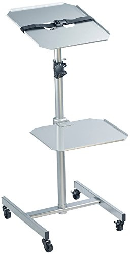 General Office Beamertisch: Variabler Profi-Projektor-Wagen mit 2 Ablage-Ebenen (Beamerwagen, Beamertisch Wohnzimmer, Regal)