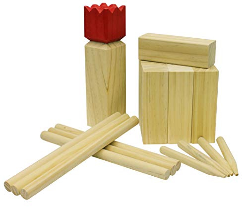 Carromco Wikingerschach Kubb Odin-M | Kiefernholz Outdoor Spiel & Tasche