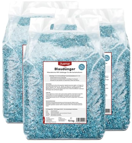 Ruemar Blaudünger NPK Dünger für Pflanzen 30 kg Universal Langzeitdünger Obst und Gemüse Blumen 8 8 8 organischer Pflanzendünger Zimmerpflanzen